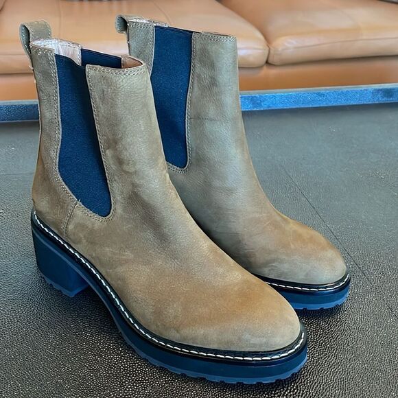 Madewell Carina Chelsea Lug boots burled wood color size 7.5 - Picture 3 of 10